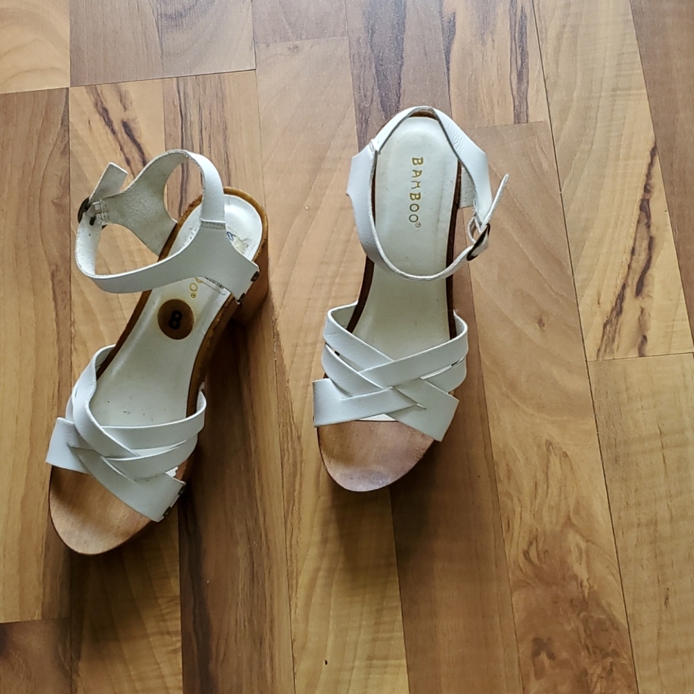 Wood Block Heel Sandals